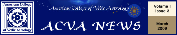 American College of Vedic Astrology March Newsletter
