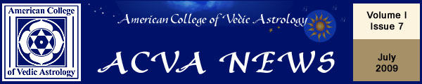 American College of Vedic Astrology July Newsletter