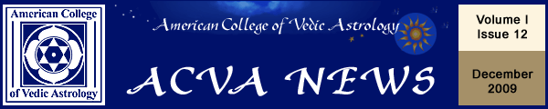 American College of Vedic Astrology November Newsletter