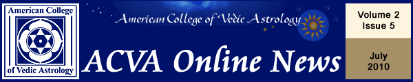 American College of Vedic Astrology July Newsletter