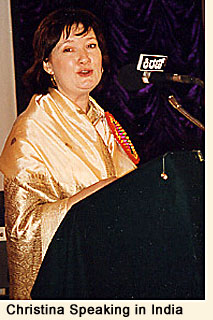 Christina Collins Speaking at the Third All India Astrology Conference, ICAS in Bangalore