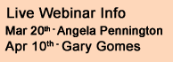 Live Webinar Information