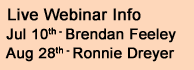 Live Webinar Information